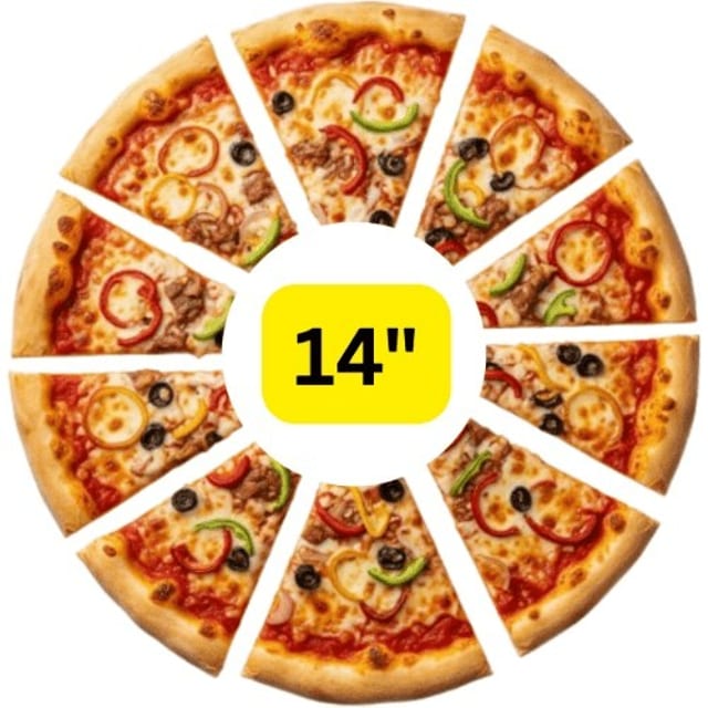 14" Medium Half & Half Pizza.