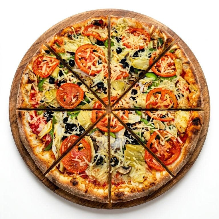 Savor our vegan pizza