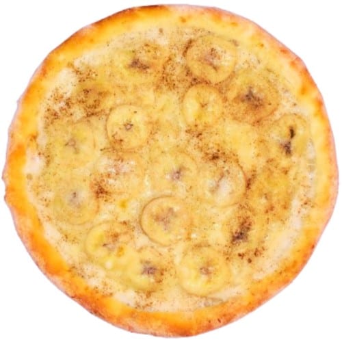 Sweet Cinnamon Banana Dessert Pizza.