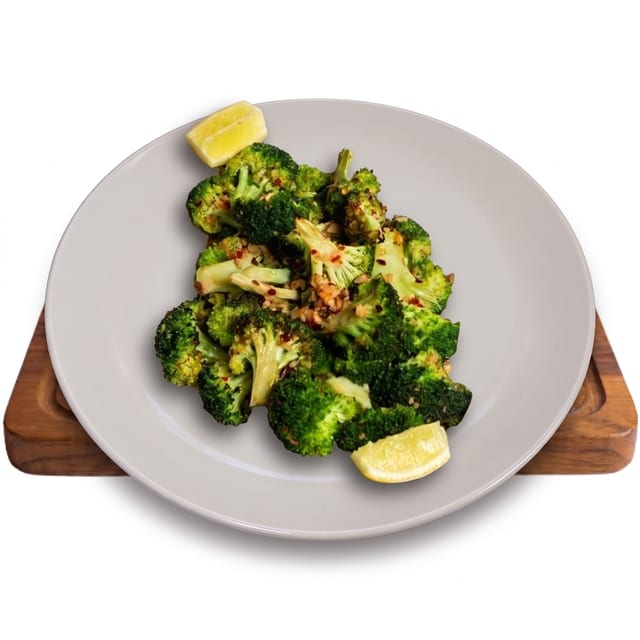 Zesty Chili Garlic Broccoli.