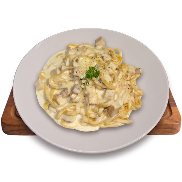 Fettuccine Chicken Alfredo.