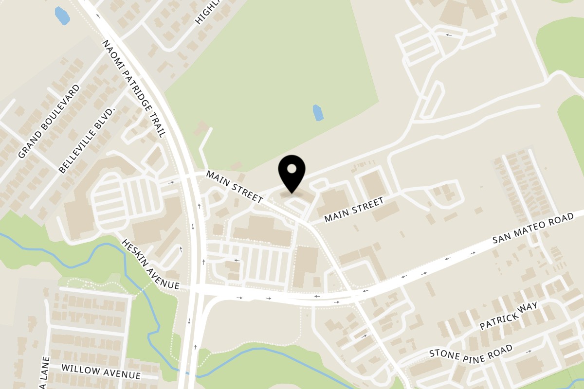 Map showing the location of North Beach Pizza Half Moon Bay on 101 Main St A in Half Moon Bay